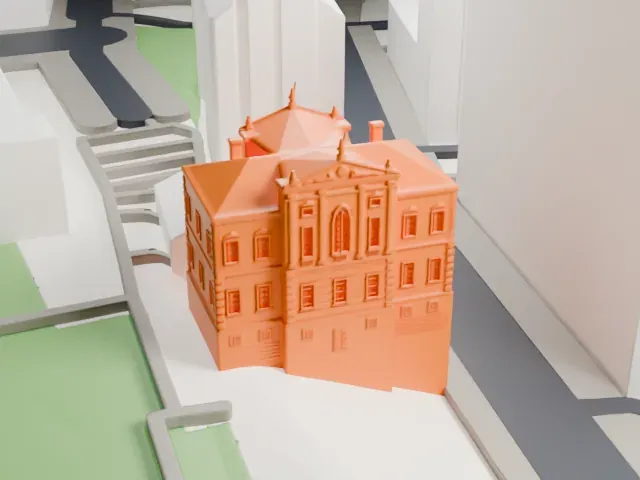 Ostrogski Palace model, East view