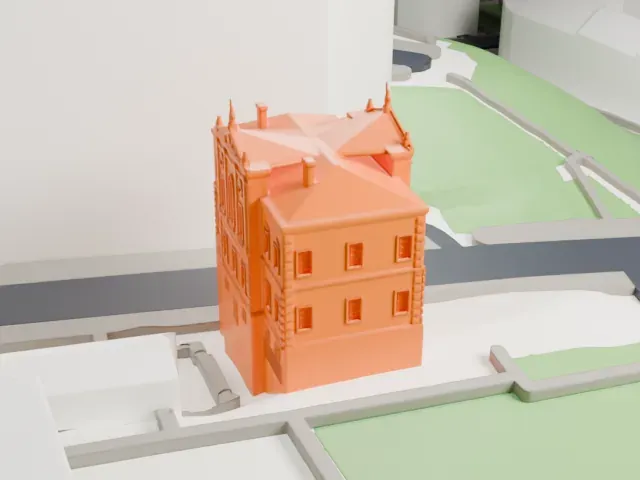 Ostrogski Palace model, South view