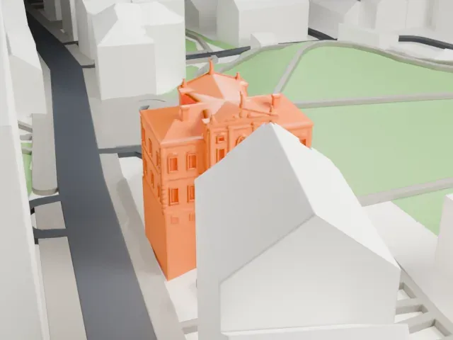 Ostrogski Palace model, West view