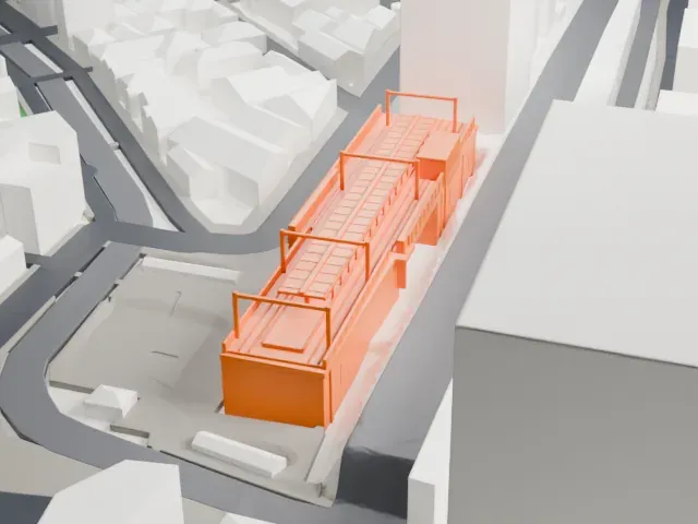 Ōtsuka Station model, East view