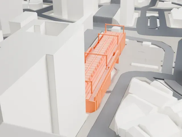 Ōtsuka Station model, West view