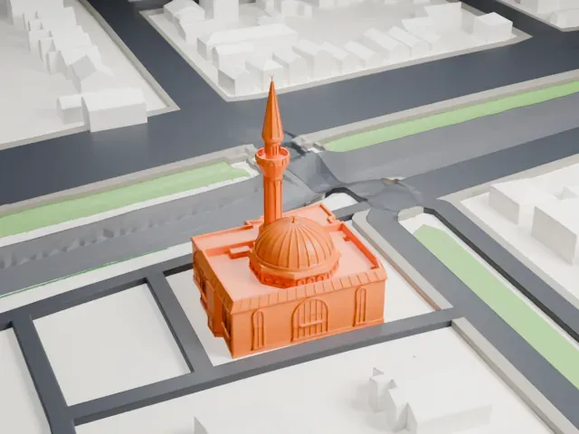 Ottawa Mosque model, North view