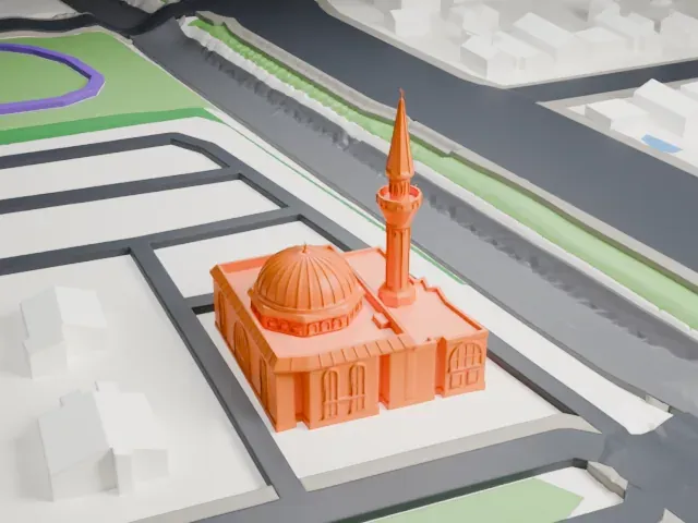 Ottawa Mosque model, West view