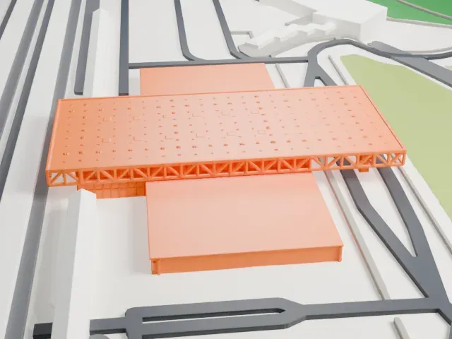 Ottawa station model, East view