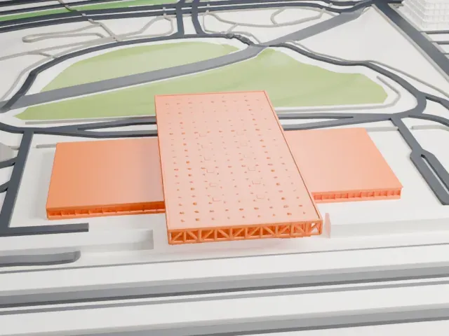 Ottawa station model, South view