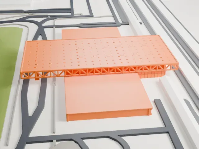 Ottawa station model, West view