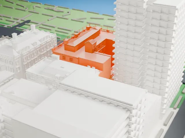 Otto H. Kahn House model, East view