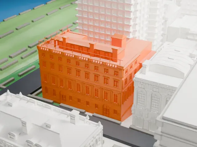 Otto H. Kahn House model, South view