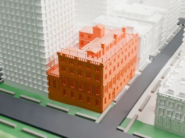 Otto H. Kahn House model, West view