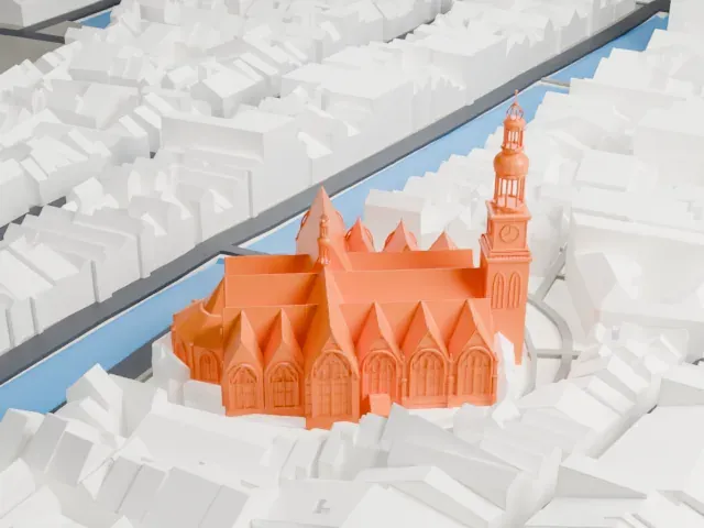 Oude Kerk, Amsterdam model, North view