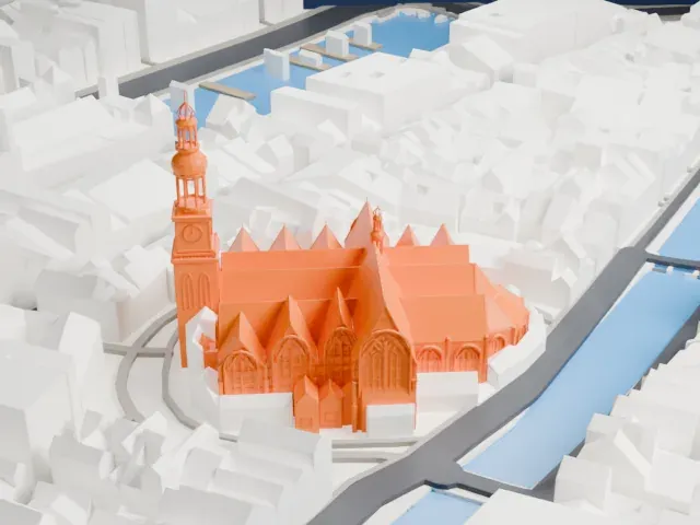 Oude Kerk, Amsterdam model, South view