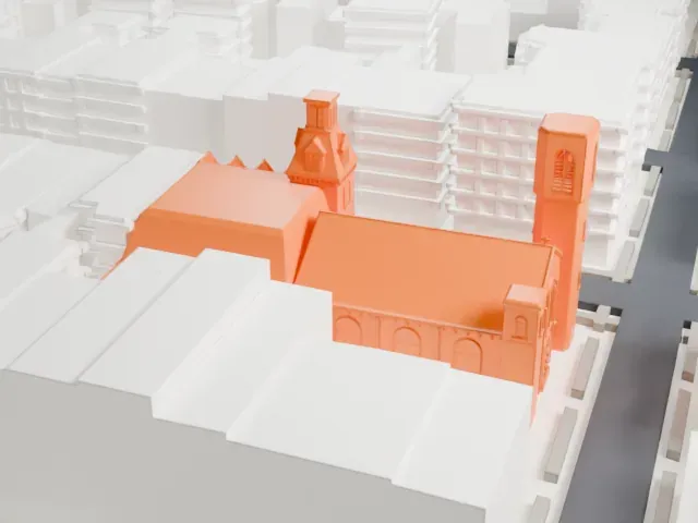 Our Lady of Lebanon Maronite Cathedral, Brooklyn model, North view