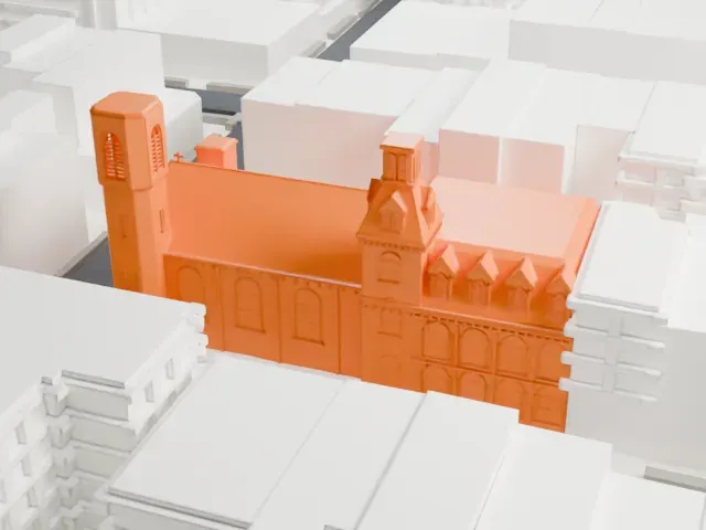 Our Lady of Lebanon Maronite Cathedral, Brooklyn model, South view