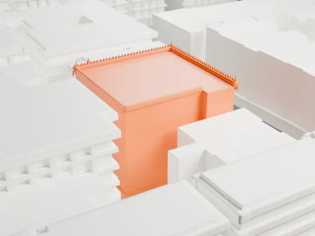 Our Lady of Lourdes Church model, North view
