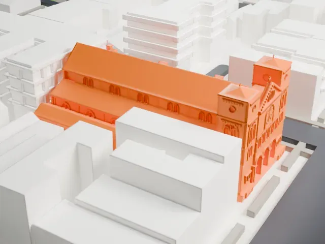 Our Lady of Mount Carmel Church, Bronx model, West view