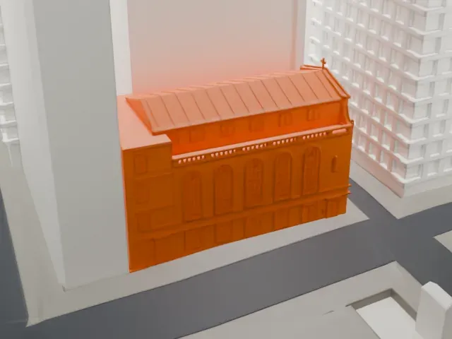Our Lady of Victory Church model, North view