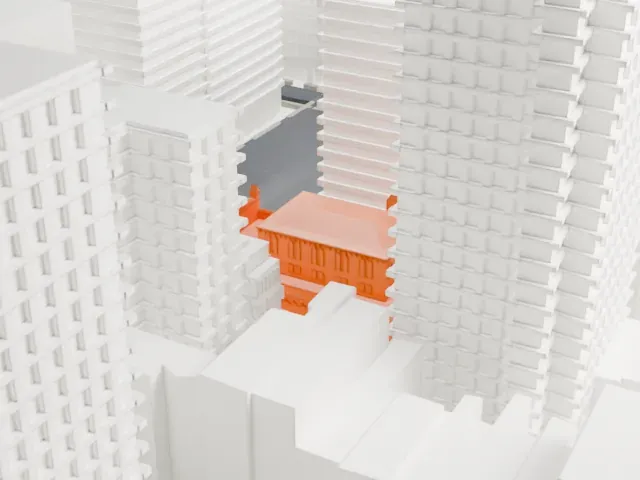 Our Saviour Roman Catholic Church model, South view