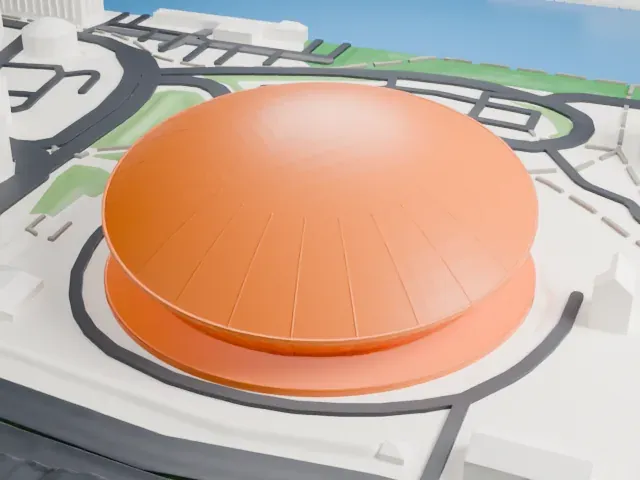 OVO Hydro model, North view