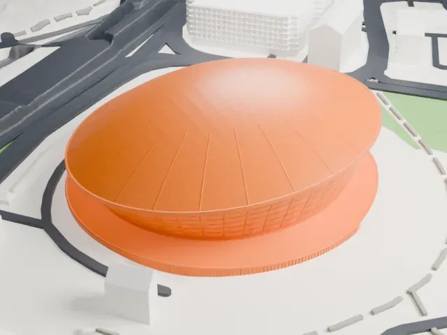OVO Hydro model, West view