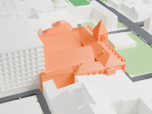 Oxford University Museum of Natural History model, North view