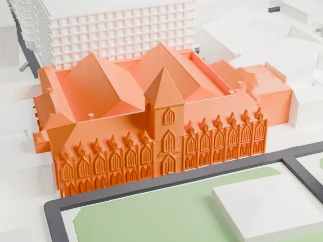 Oxford University Museum of Natural History model, West view