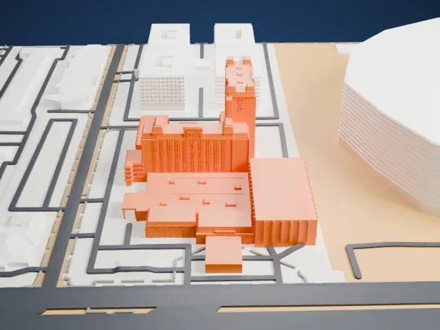 Oyo Hotel & Casino model, North view