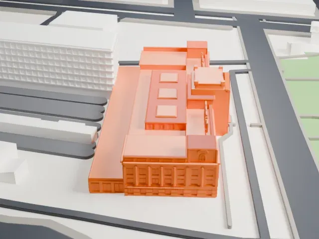 Pacific Central Station model, North view