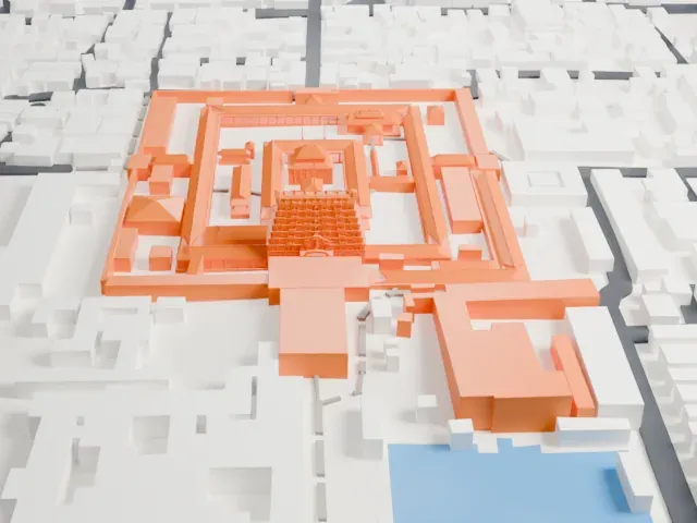 Padmanabhaswamy Temple model, East view