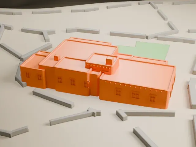 Painted Desert Inn model, West view