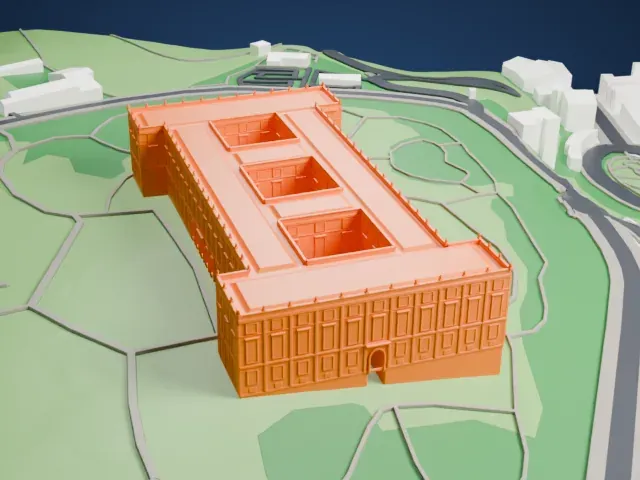 Palace of Capodimonte model, North view