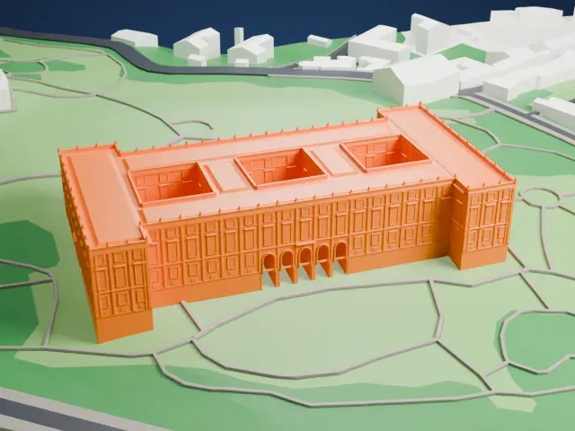 Palace of Capodimonte model, West view