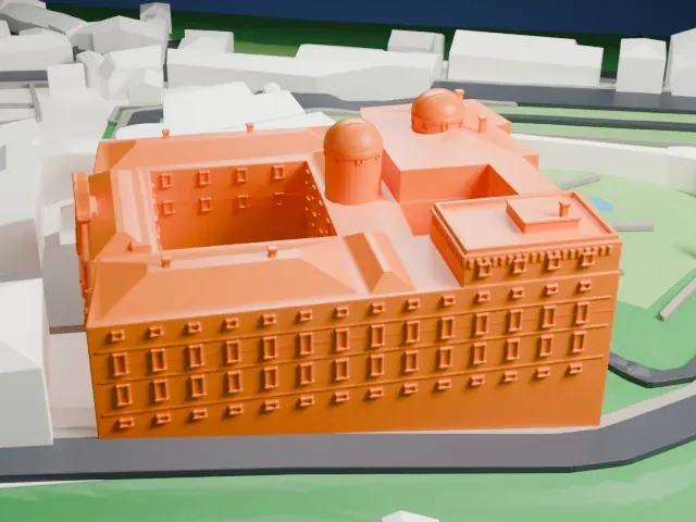 Palace of Castel Gandolfo model, East view