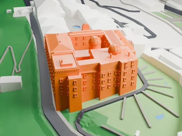 Palace of Castel Gandolfo model, North view