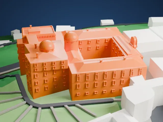Palace of Castel Gandolfo model, West view
