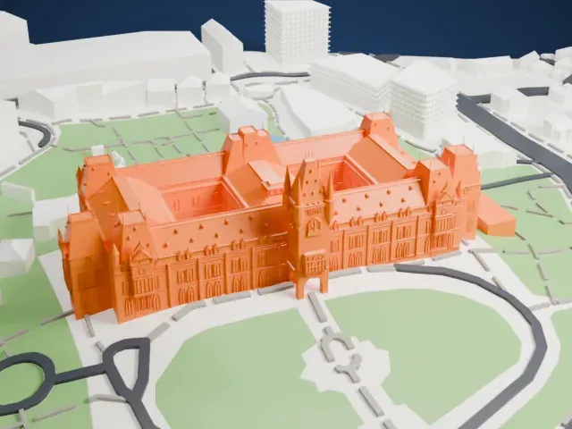 Palace of Culture (Iași) model, North view