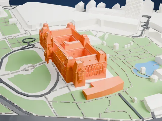 Palace of Culture (Iași) model, West view