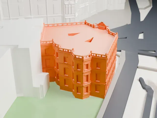 Palace of Linares model, North view