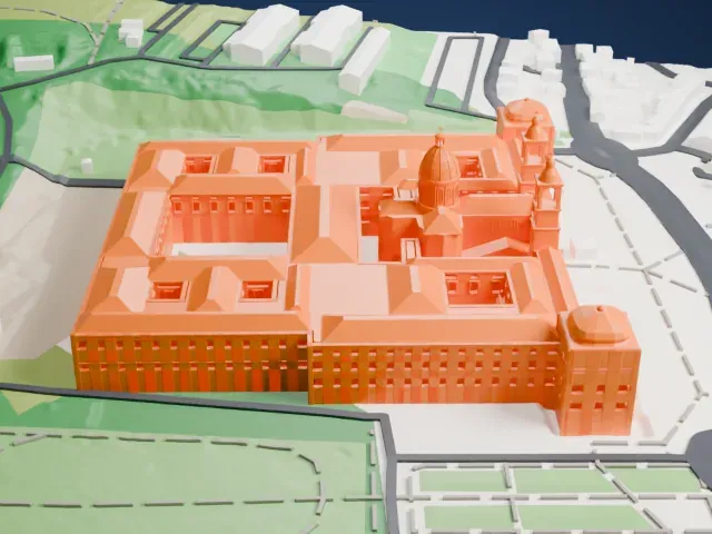 Palace of Mafra model, North view