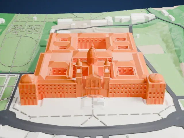 Palace of Mafra model, West view