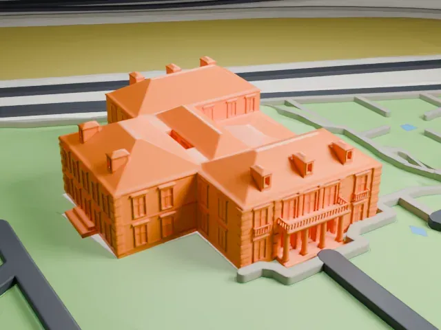 Palace of Moncloa model, East view