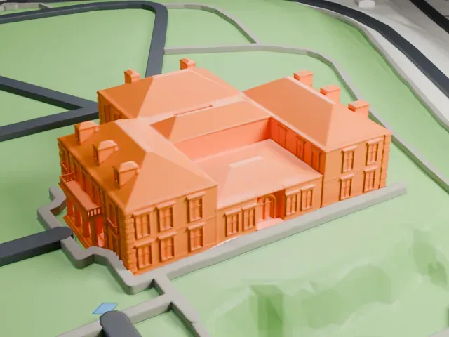 Palace of Moncloa model, North view