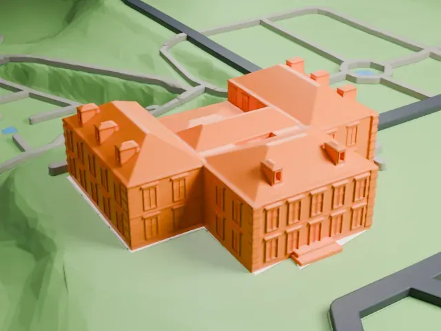 Palace of Moncloa model, South view