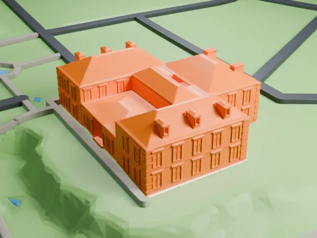 Palace of Moncloa model, West view