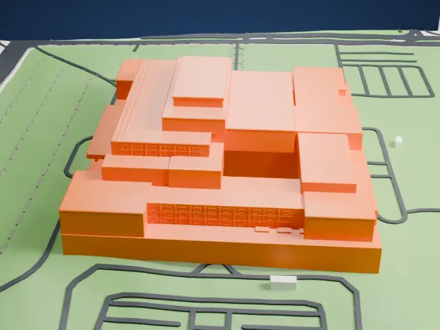 Palace of the Parliament model, North view
