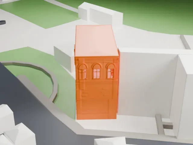Palace of the Porphyrogenitus model, East view