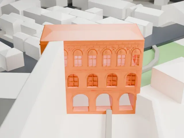 Palace of the Porphyrogenitus model, North view