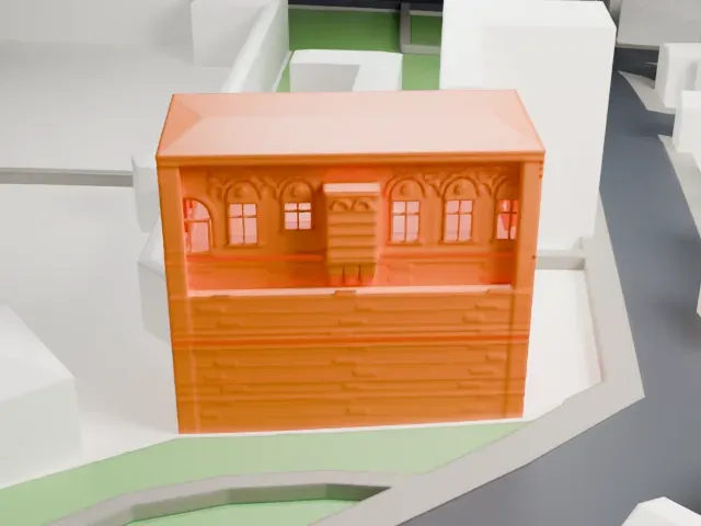 Palace of the Porphyrogenitus model, South view