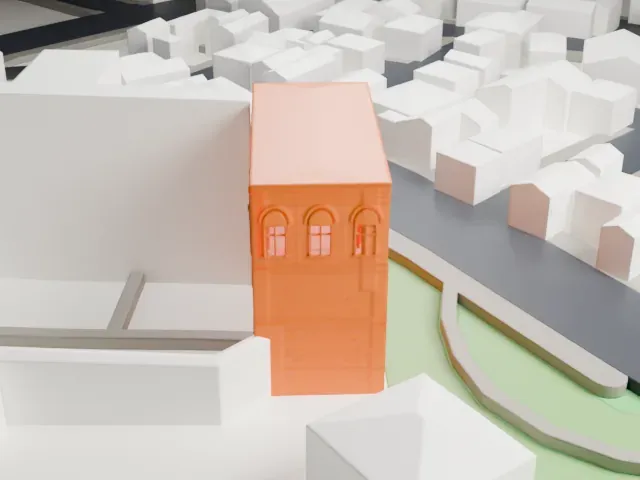 Palace of the Porphyrogenitus model, West view