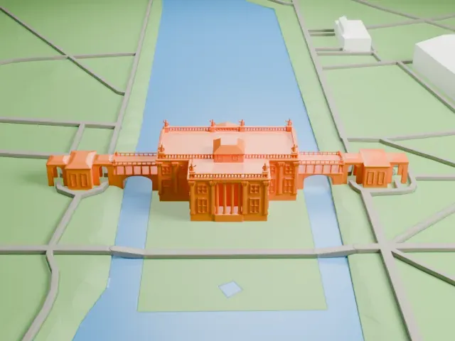 Palace on the Isle model, South view