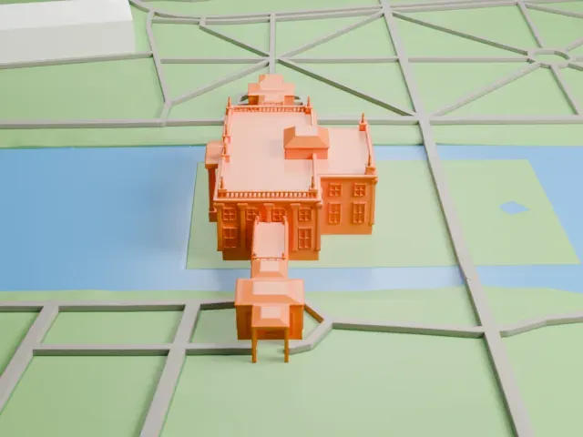 Palace on the Isle model, West view